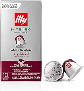 Illy Roast Intense Bold Espresso Blend Coffee Capsules, 10 pieces, 57 g.. Quality and convenience delivered — shop DIAYTAR Nigeria now.