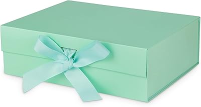 Green Thmins Gift Box with gift cover, size 27 x 19 x 8 cm, gift box with ribbon and magnetic closure... DIAYTAR NIGERIA: Where shopping is easy, prices are low, and delivery is just days away.