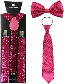 Small golden and silver straps to clip, elastic in the shape of Y, rear straps with bow tie and tie for women and men (red rose).. DIAYTAR NIGERIA: Where every shopping need is fulfilled with affordable prices and nationwide shipping.