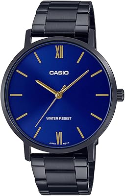 Casio analog watch for men, blue dial and stainless steel bracelet, MTP-VT01B-2BUDF, blue model.. Explore limitless products on DIAYTAR Nigeria — at the lowest prices.