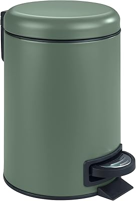 Winco Liman pedal trash can, 3 -liter capacity, dark green.. DIAYTAR NIGERIA provides endless shopping possibilities with affordable prices and prompt delivery service.