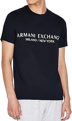 T-shirt with short sleeves and round collar for men by Ehax Armani Exchange, designer blogo Milan New York.. DIAYTAR NIGERIA: Where shopping is easy, prices are low, and delivery is just days away.