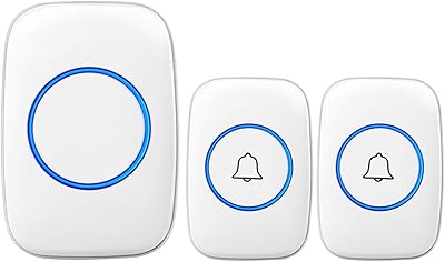 Wireless doorbell kit, bell kits with LED flash, 2 1000 feet 1000 feet buttons, 5 sound levels, 60 chips, entrance doorbell for house, desk, classroom, hotel (white).. The future of Nigerian shopping is here — DIAYTAR Nigeria.