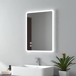EMKE BLUETOOT BLUETOTH MIRROID RETROIRE BLUETOTH 450 x 600 mm with razor socket, MULTIVE MURAL BATH MIRAL MIRRIR with LED lights and eliminating buffer, LED smart mirrors with energy saving energy.. Shop with purpose at DIAYTAR NIGERIA, where your money goes further and delivery is always prompt.
