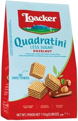 Italian waffles with Loacker hazelnut cream with chicory root fibers, red.. Shop the future with DIAYTAR NIGERIA - thousands of products, unbeatable prices, delivery within a week.