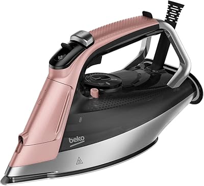 Beko SIM8130P steam iron, 3000 W, 270 g/min, 350 ml capacity, soft slide, vertical iron, automatic stop - pink.. Discover endless possibilities with DIAYTAR NIGERIA's comprehensive catalog and budget-friendly delivery.