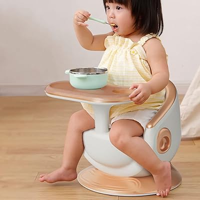Portable food chair for toddlers, multifunctional high chair with removable meal tray to feed children aged 1 to 8 (gold).. Whether it’s gadgets or groceries, DIAYTAR Nigeria delivers in less than 8 days.