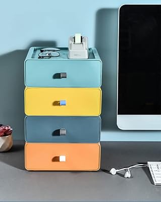 4-piece stammering office organizer, U-Home office storage box, stackable makeup drawer organizer for office, house, bathroom, large capacity jewelry case, cosmetics organizer.. DIAYTAR NIGERIA brings the market to your fingertips with affordable prices and prompt delivery service.