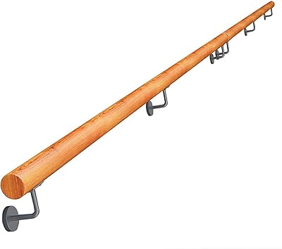 Non -slip staircase in solid wood with stainless steel supports, handrail for interior and exterior stairs (size: 150 cm).. Shop from thousands of products at DIAYTAR NIGERIA and enjoy budget-friendly nationwide delivery.