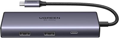 Ugreen 6-en-1 Double HUB USB C 4K @ 60Hz HDMI HUB, USB C LOAK C for Double Display 4k @ 60Hz HDMI, PDMP, Type C 3.0 and 2 USB A 3.0 data for MacBook/IPAD/DELL/HP/THINKPAD/PRO SUPER.. Shop with confidence at DIAYTAR NIGERIA, offering thousands of products with budget-friendly shipping.