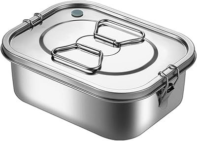 Double layer of stainless steel lunch box with 3 grids, hermetic and waterproof metal bento boxes for storage of various fruits and snacks (1500 ml).. Shop with confidence at DIAYTAR NIGERIA, offering extensive product variety with nationwide delivery.