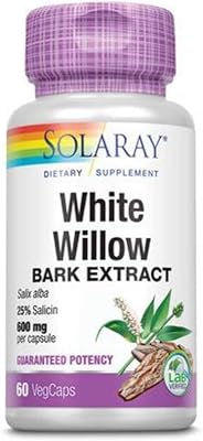 Solaray - Extract from white willow bark 600 mg. 60 vegetable capsules 161801.. DIAYTAR NIGERIA: Bringing quality products to every Nigerian with affordable nationwide delivery.