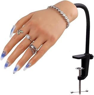 Acrylic nail training hand with support, flexible silicone mannequin hand, flexible and foldable artificial hand for nail art formation.. DIAYTAR NIGERIA: Connecting Nigerians with their needs through affordable prices and 5-8 day shipping.