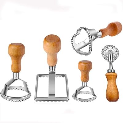 Sapu Ravioli Stamp Maker Cutout Kit with mold wheeled mold with wooden handle.. Fast, easy, and affordable — that’s shopping the DIAYTAR Nigeria way.