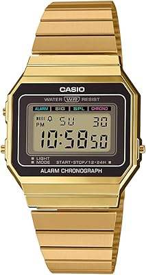 Unisex quartz watch for adults, digital display and stainless steel bracelet A700WG-9ADF, gold, bracelet.. Shop smarter with DIAYTAR Nigeria — affordable prices and a wide product range delivered in just 5 to 8 days.
