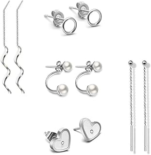Surgical steel earrings for women in titanium bling toman, hypoallergenic earrings for sensitive ears, rod earrings for mother and daughter, jewelry gift box for Valentine's Day, Metal, Zirconium Oxide.. Shop with purpose and save with DIAYTAR NIGERIA's extensive platform and nationwide delivery service.