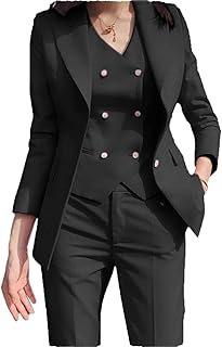 Classic business costumes for women, 3 -room set, relaxed business jacket, costume for daily use, dinner, wedding, promo ball, blazer jacket with pants, black, size M.. DIAYTAR NIGERIA delivers on every promise with our affordable prices and nationwide delivery service.