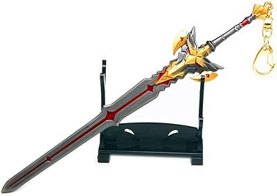 GENSHIN IMPACT Black Sword Metal Key Cask Anime Bag Bag Hand decoration Fashion.. Shop smarter with DIAYTAR NIGERIA's diverse marketplace and budget-friendly nationwide delivery.