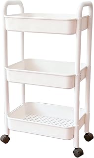 Plastic rotary storage trolley at 3 Intol levels with handle.. DIAYTAR NIGERIA makes online shopping accessible with our budget-friendly prices and reliable shipping.