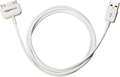 Amazonbasics USB cable 30 pin, Apple license socket, compatible with iPhone 4, iPod and iPad 3rd generation, 3.2 feet/1 meter.. DIAYTAR NIGERIA connects you with thousands of products at competitive prices, delivered within a week.
