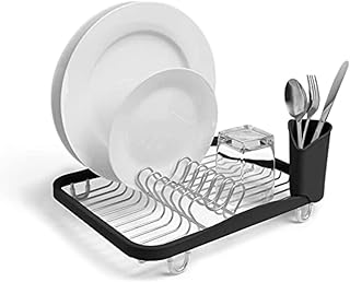 Umbra Sinkin dish draftsman - Kitchen sink support with removable covers, suitable for sink or counter, black/nickel.. DIAYTAR NIGERIA: Revolutionizing how Nigerians shop with affordable prices and prompt delivery services.