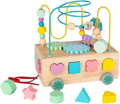 4 -in -1 wooden multifunctional activity cube with car to be drawn wrapped in pearls, factory price.. DIAYTAR NIGERIA delivers happiness in 5-8 days with our affordable and diverse product range.