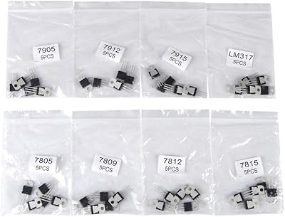 40 pieces 8 types 7805 7809 7812 7815 7905 7912 7915 LM317 transistors assortment kit for the electronic circuit.. DIAYTAR NIGERIA: Redefining online shopping with unbeatable prices and consistent delivery times.