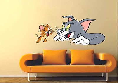 Wall sticker with Tom and Jerry pattern for the living room, bedroom and children's bedroom.. From fashion trends to home essentials — find it on DIAYTAR Nigeria.