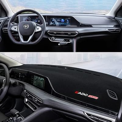 Interior of car - Suns' carpet for car dashboard, instrument office, non -slip cover for Changan Eado Plus 2020 2021 2022, interior accessories (front black side).. DIAYTAR NIGERIA brings the market to your fingertips with affordable prices and swift delivery services.