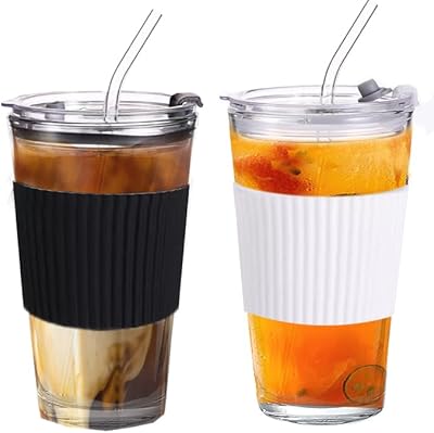 Glass coffee cup with straw, glass water mug with lid, luxury box -shaped glass cups, icy cups in reusable glass, travel cup, cup with milk straw, 2 rooms (black and white).. Don’t wait weeks for international shipping. DIAYTAR Nigeria offers local delivery within 5 to 8 days, so you get your items when you actually need them.