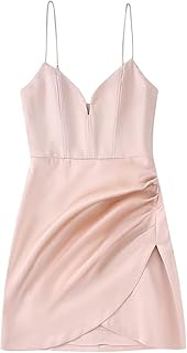 Long formal dress zokiva short dress in pink silk satin (size: m).. Order today, receive in days — DIAYTAR Nigeria makes it possible.