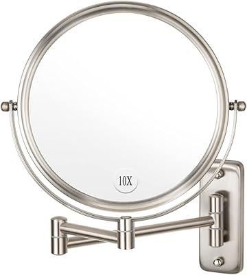 Alhakin wall makeup mirror - Extendable rotary bathroom mirror 10x 20 cm, Extensible rotary bathroom mirror, Nickel finish.. Browse, shop, and receive — DIAYTAR Nigeria keeps it simple.