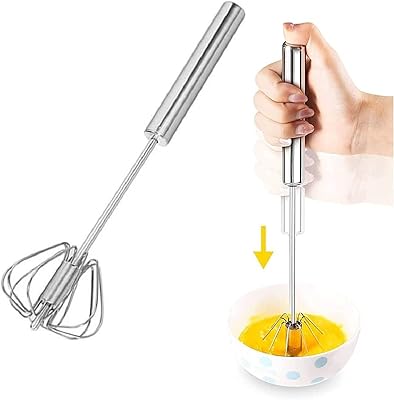 Semi-automatic egg drummer, 10-inch stainless stainless steel whisk to mix with home, milk froth, whisk, whisk, rotating manual press.. Unlock a world of affordable products with DIAYTAR NIGERIA's expansive e-commerce platform.