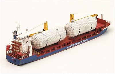 Polish cargo cargo boat model Gdańsk 1/400, collection of military fans, kit of paper puzzle toys done by hand.. DIAYTAR NIGERIA: Making quality products accessible to all Nigerians at affordable prices.