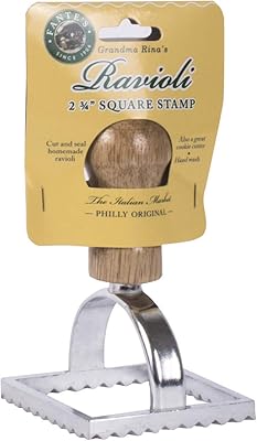 Fanti 43220 Set of ravioli machine, square stamp with wooden handle and fluted edge 2.5 ", an original Italian market since 1906, stainless steel, metallic.. No stress, just speed — DIAYTAR Nigeria ships in days.