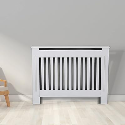 Radiator cover Wooden Cabinet MDF Modern painted white shelf.. DIAYTAR Nigeria: Where affordability meets speed and quality.