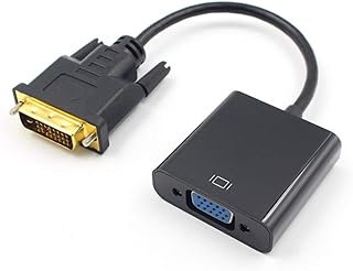 DVI adapter to vga dvi 24+1 dvi male to vga female, converter cable compatible with display card and computer (black).. Great products, lower prices, fast delivery — DIAYTAR Nigeria has it all.