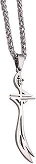 Stainless steel necklace with the drawing of the sword of Imam Ali.. Discover endless possibilities with DIAYTAR NIGERIA's vast e-commerce selection and budget-friendly delivery.