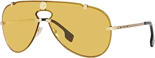 Men's sunglasses Versace golden frame, dark gray glasses, 0mm.. Affordable shopping made easy on DIAYTAR Nigeria, with fast delivery from 5 to 8 days.