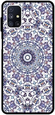 Theodore rear shell for Samsung Galaxy M51 for girls, boys, men and women with a royal blue carpet pattern.. DIAYTAR NIGERIA: Your affordable marketplace with reliable 5-8 day shipping across Nigeria.