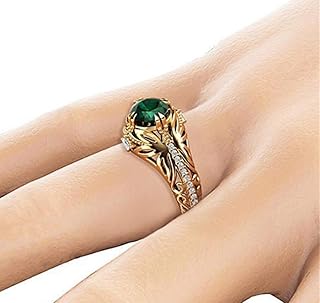 Golden Chen Fashion Jewelry 14 -carat gold ring with emerald diamond for women, birthday, engagement, wedding, precious stone, gold plated.. DIAYTAR NIGERIA puts thousands of products at your fingertips with affordable prices and delivery within a week.