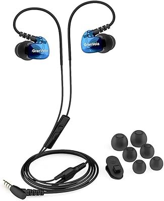 Classic sports headphones Granvilla GV1 HD IPX5 Waterproof with microphone, memory cord and clip - Blue.. DIAYTAR NIGERIA: Connecting Nigerians with their needs through our affordable and diverse marketplace.
