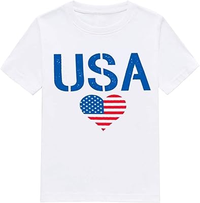 July 4 flag shirt for boys and girls, unisex white t-shirts, t-shirts for toddlers, patriotic clothes 1-7t, white.. Shop smart and save with DIAYTAR NIGERIA's extensive product range and 5-8 day delivery guarantee.