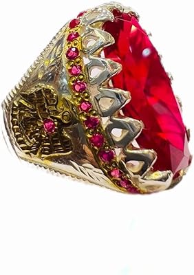Sterling 950 silver men's ring with natural red zirconic stone, precious stones, zirconium.. E-commerce made for Nigeria — fast delivery and low prices at DIAYTAR.