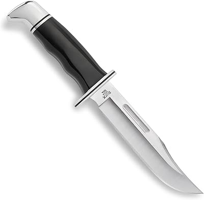 Back Knives 119 Special Fixed blade hunting knife, 6 -inch 420hc blade, black phenolic handle with leather sheath.. DIAYTAR NIGERIA: Where shopping meets satisfaction with affordable prices and prompt delivery services.