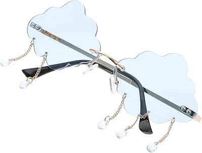 Sunglasses Without Stobok Fashion Cloud Stobok Fashion for Women, Sunglasses Without Font With Rain Crystal Pendant (Blue), Black Sunglasses for Women.. DIAYTAR NIGERIA: Where affordability meets variety in Nigeria's most comprehensive online marketplace.