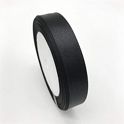 Satin ribbons for packaging decoration, floral gift packaging materials (25 meters, 12 mm, black).. The best online shopping experience in Nigeria — DIAYTAR delivers it all.