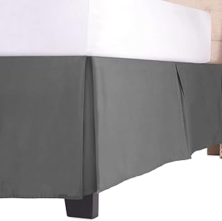 Italian luxury luxury hotel bed skirt with 15 "height - double -steering wheel microfiber, microfiber, California King.. Experience convenient online shopping on DIAYTAR Nigeria — wide selection and affordable delivery.