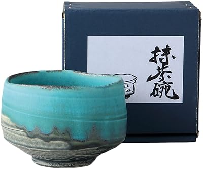 Japanese matcha bowl Mino Ware Chawan Blue Turquoise Dia 4.56 made in Japan.. You shop, we deliver — quick and easy with DIAYTAR Nigeria.
