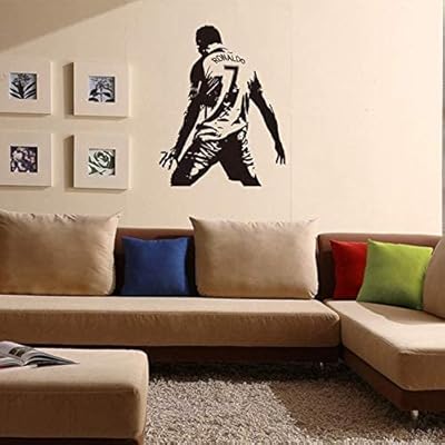Removable PVC removable wall sticker with Ronaldo football design for children's bedroom, living room, dormitory.. Great finds. Great prices. Fast shipping. That’s DIAYTAR Nigeria.